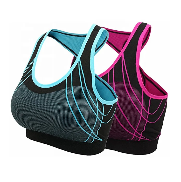 
Womens seamless wire free fitness gym yoga wear sexy sport bra 