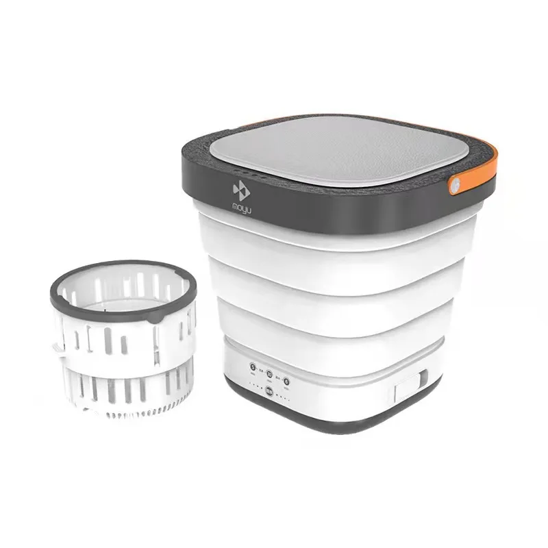 Portable folding washing machine household small mini travel laundry bucket with spin-drying underwear and underwear washout
