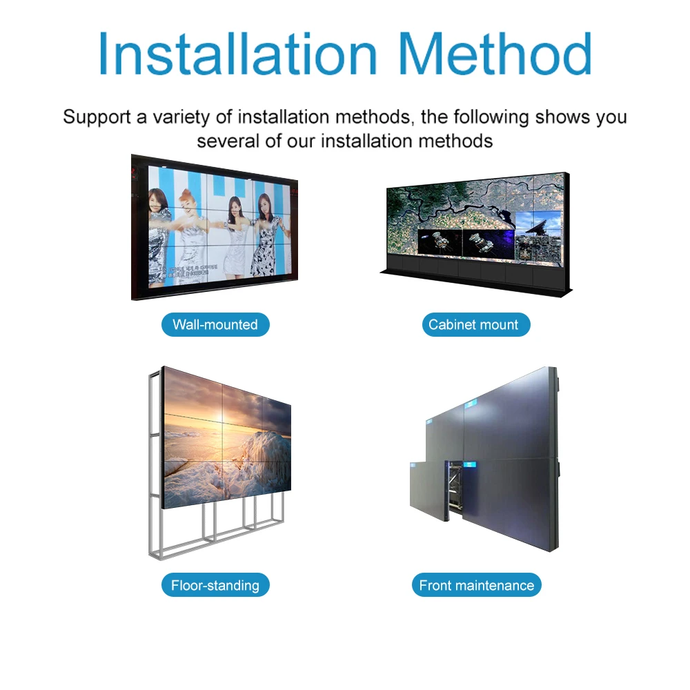 46 inch DID LED Backlight Seamless LCD Screen Monitor Splicing Video Wall Display