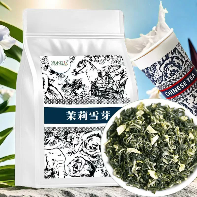 Intense-Flavor Jasmine Green Tea Loose Leaf Snow Bud Explosion Milk Tea 3g Bao Bo Bud Special Slimming Tea in Triangle Package