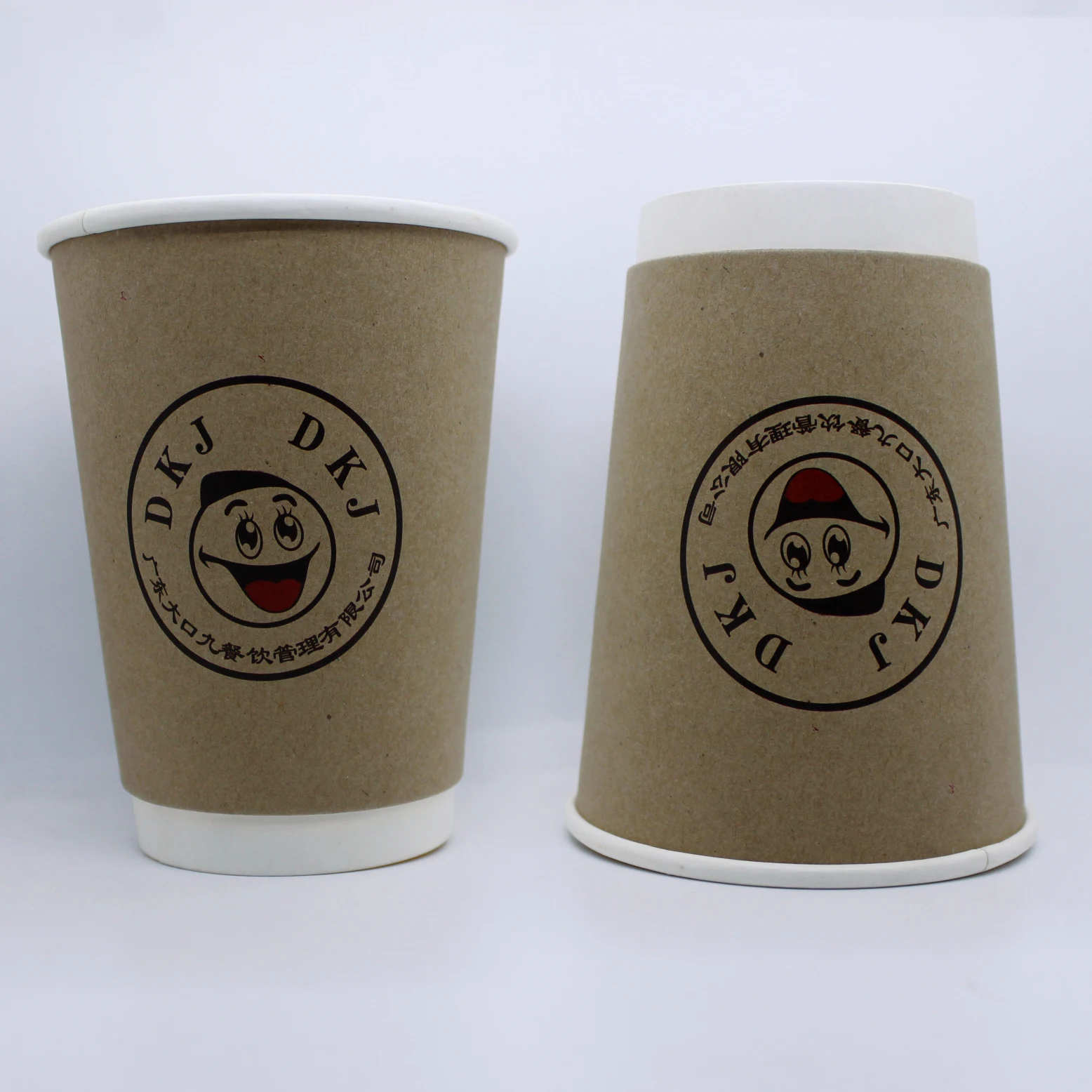 Hopewell Factory Price Custom Printed Logo Coffee Cups 16oz Single Wall Paper Cup Disposable Paper Cup With Paper Lid