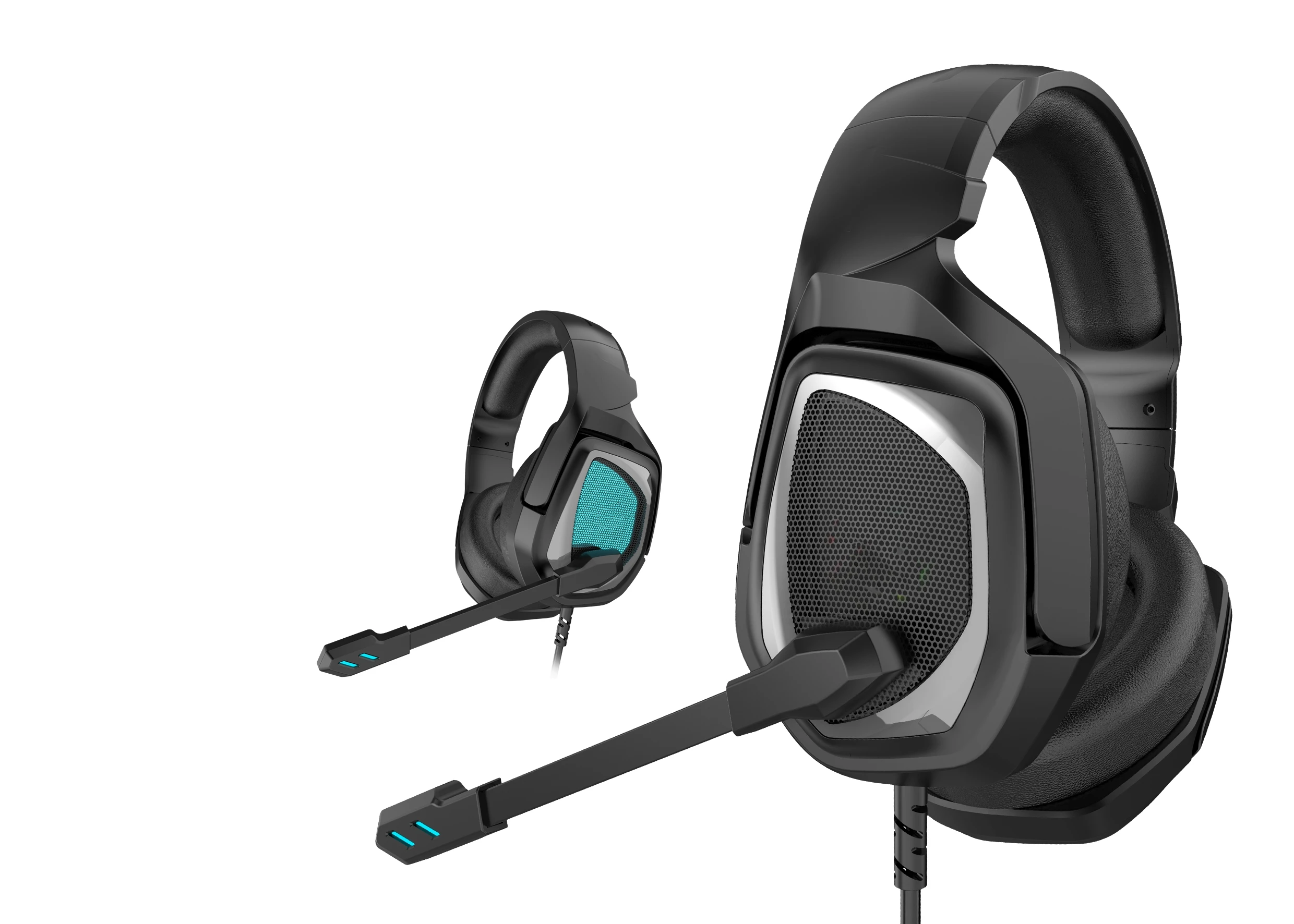 50mm Nature Sound Black Or Blue Banding Cheap Earphones Headphones Wire Headsets