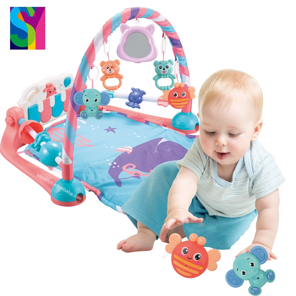 SY New Toys Soft Infant Musical Newborn Baby Activity Carpet Pedal Piano Fitness Gym Sport Rack Playmat Toys Baby Play Mat Set