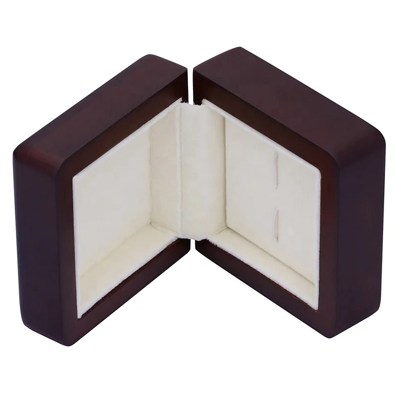 Luxury Cufflinks Gift Box 1 pair Capacity Jewelry Storage Box High Quality Painted Wooden Box Authentic 80*80*46mm