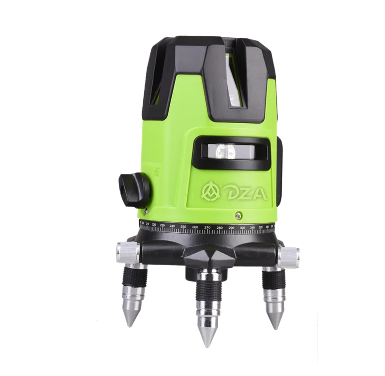 DZA  hot-selling 3-line green rotating automatic leveling floor automatic cross laser level