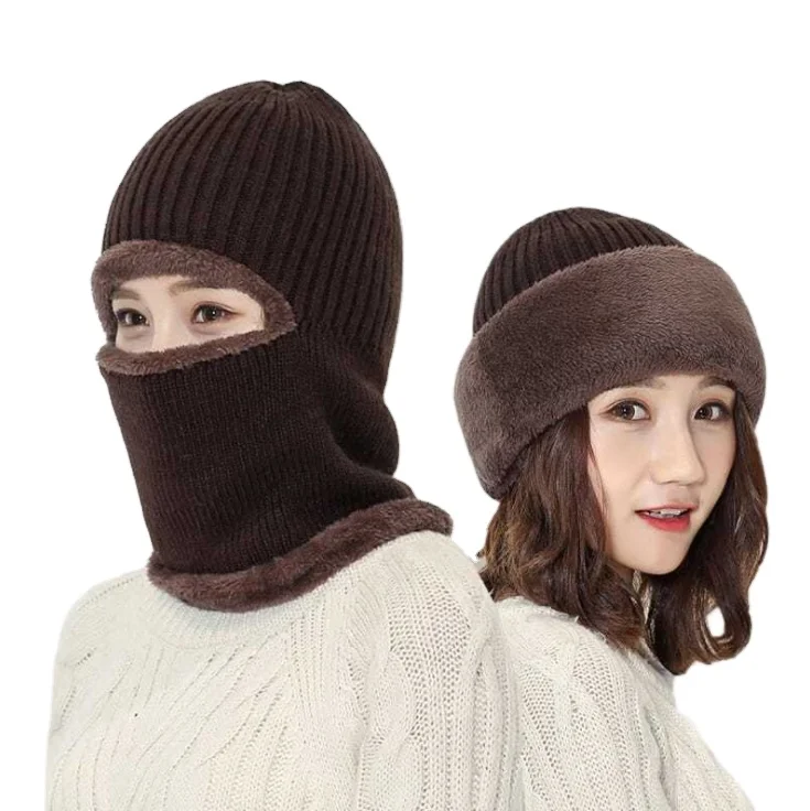 Multifunctional Unisex Winter Casual Hat Outdoor Sports Cold-proof Warm Knitted Hat Soft Elasticity Ear Protection Beanie