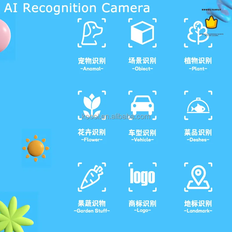 K12 Интеллектуальные цифровые игрушки для распознавания объектов детей камера подарок на день рождения