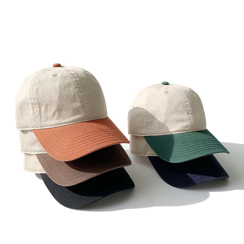 Wholesale Trendy Golf  6 Panels Dad Hat Vintage Trucker Hat Men Women Two Tone 100% CottonLow Profile Adjustable Baseball Cap