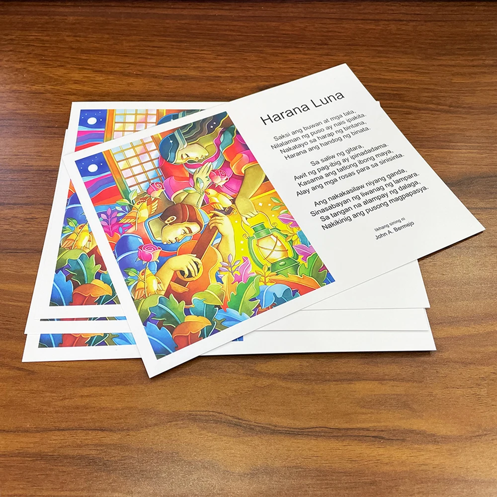 Art Paper Post Cards Thank You Cards Custom Design Greeting Business Low MOQ Full Color Printing Digital Printing Customized SR