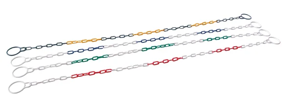 Colorful 8mmx25m Roadway Safety Plastic Warning Post Link Chain