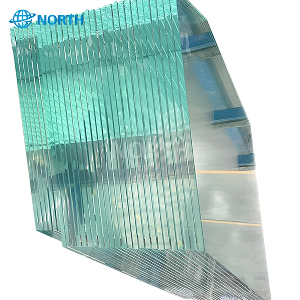 8mm clear aluminium profile double tempered glass wall windows for home