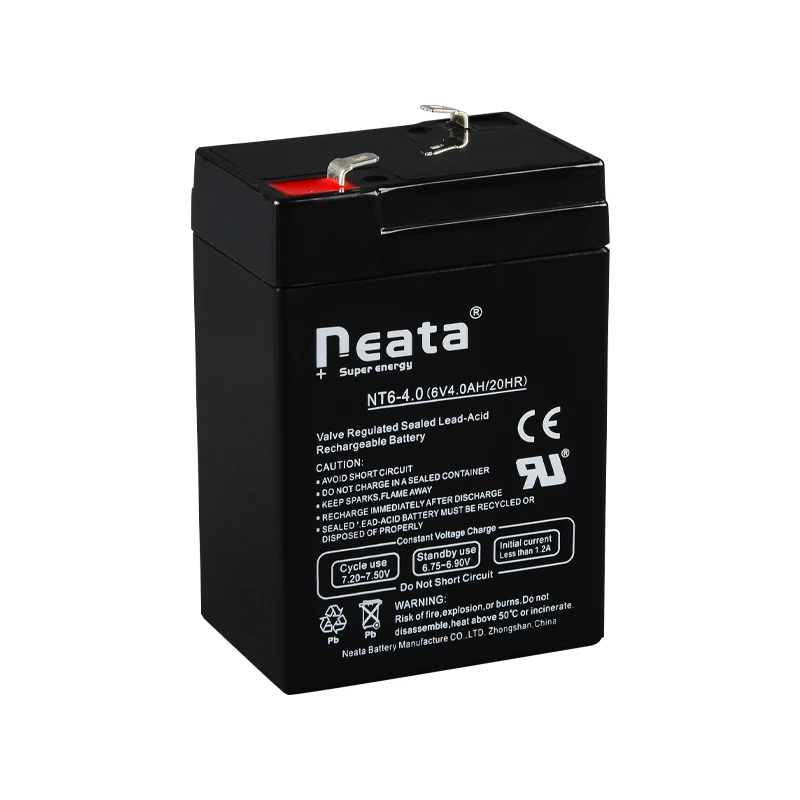 Neata NT6-4 6V 4Ah 20hr Rechargeable VRLA Sealed Lead Acid Battery 6 volt 4 Ampere