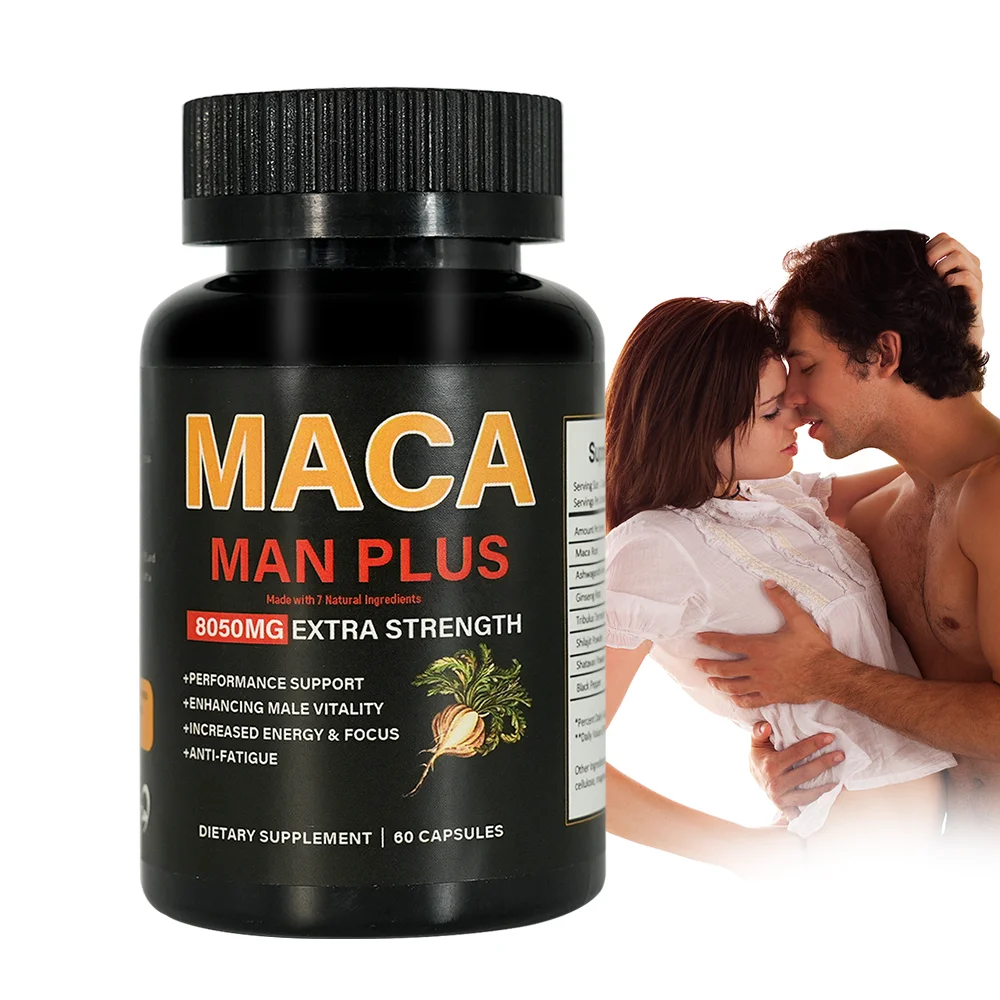 private label herbal supplement black maca extract power butt hips enlargement man strong energy black maca root capsules