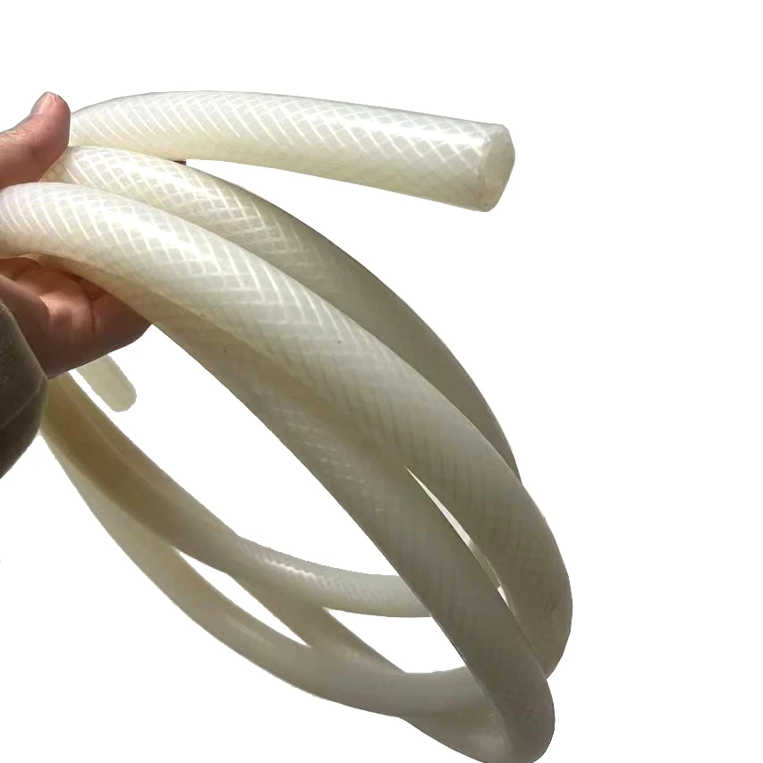 silicone Fiber Braided Reinforced Hose Food Grade Flexible Drinking Water Pipe Hose