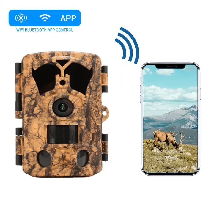 BSTCAM 4K 48MP Video PIR 20m/85ft Bluetooth&WiFi  APP Control  Motion Activated Trail Wildlife Monitoring scout Detector Camera