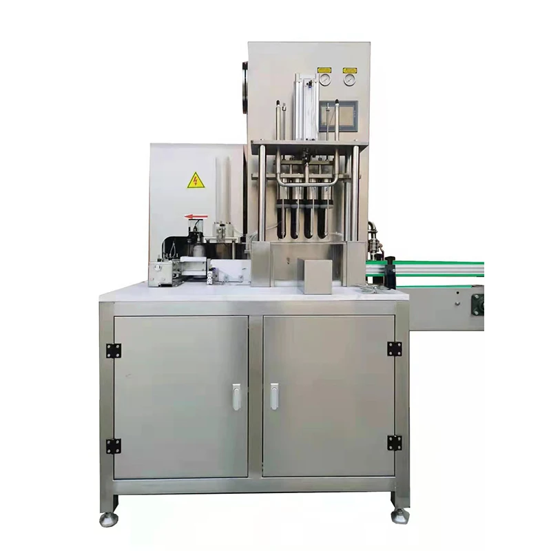 long service life small capacity aluminum beer can feeling and sealing machine for sale