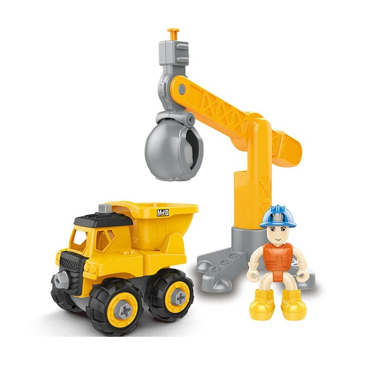 Engineering team DIY truck toys and educational child toys games for kid with drill and figure