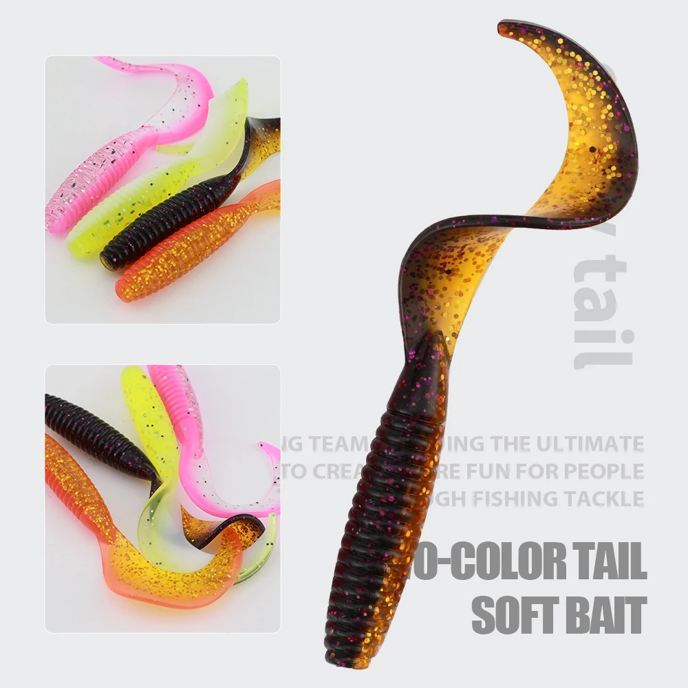 15pcs/bag 30pcs/box LUSHAZER grub worm lure7cm 2g soft bait softplasticlure lures