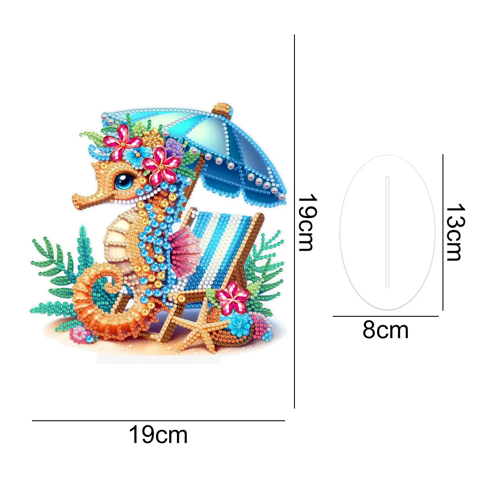 LS new creative DIY diamond painting summer seaside desk ornaments Desktop ornaments Diy kit