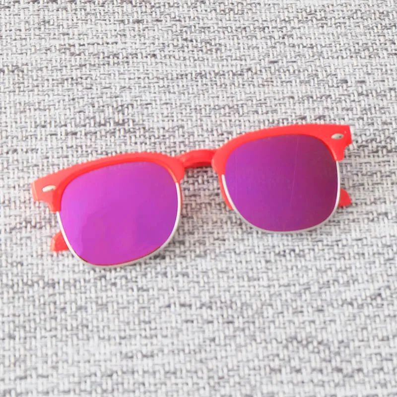 Boys New Sun Glasses Colorful Mirror Lenses Kids Shades Trendy Sunglasses Children UV400 Factory Wholesale Price
