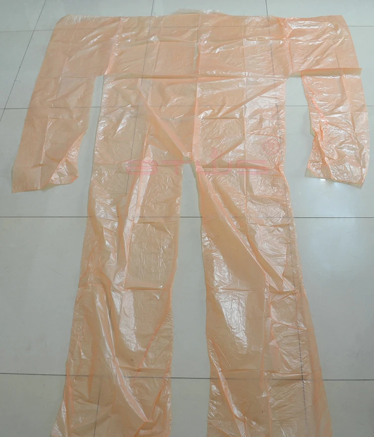 Btws disposable sauna suit, sweat out plastic sauna body suit with sleeve for sauna spa