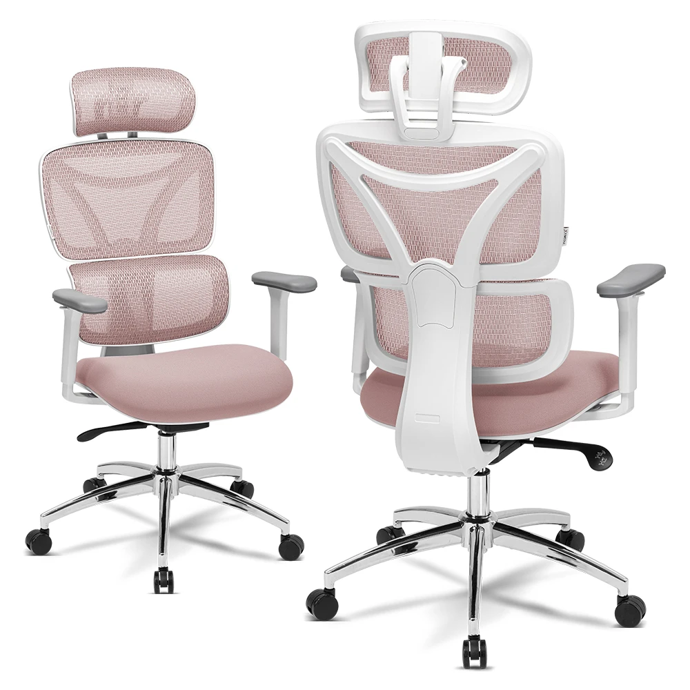 2023 Executive Office Chair Swivel Ergonomic Design with Adjustable Headrest & Comfortable Lumbar Support Mesh Fabric Home Use