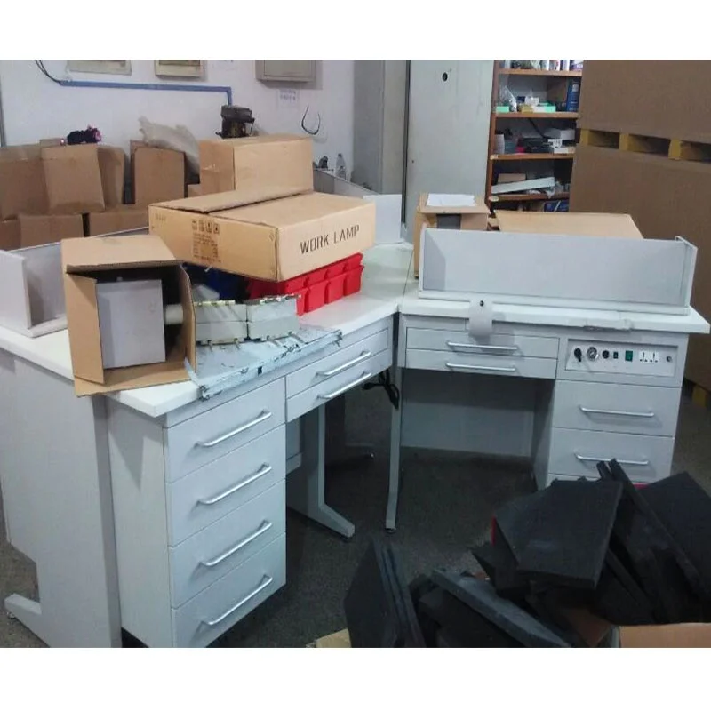 CE certificated dental lab equipment bench workstation for triple person