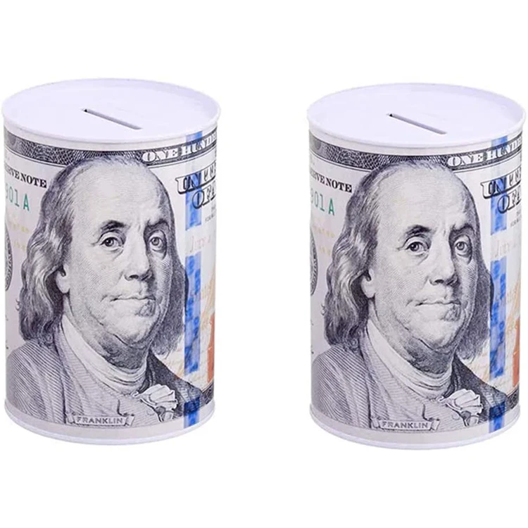 Wholesale Money Saving Metal Can Piggy Bank Empty Coin Tin Box