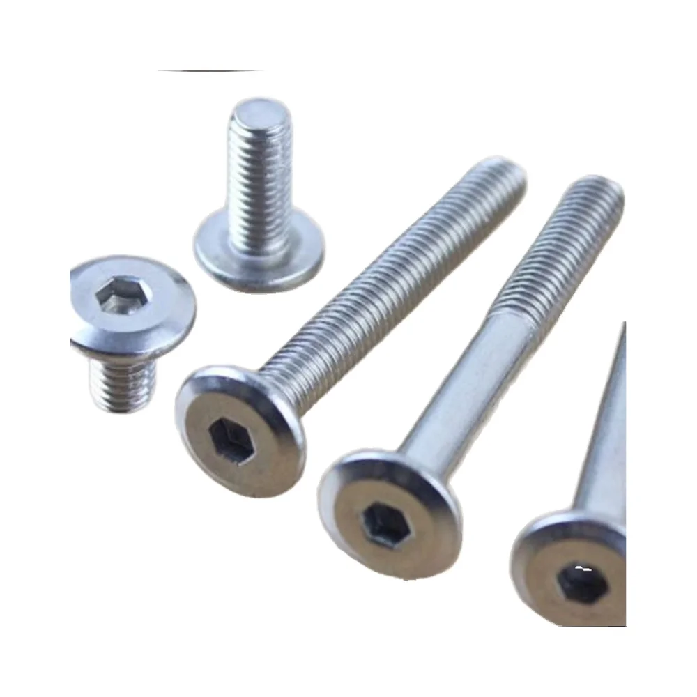 Оптовая продажа углеродистая сталь оцинкованная или хромированная плоская головка болты