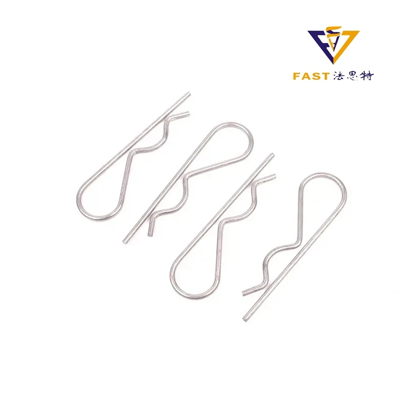 Carbon Steel Conical Cotter Pin R Cotter Pin Spring Wave Pin Elastic Spring Clip Hairpin Lock Security