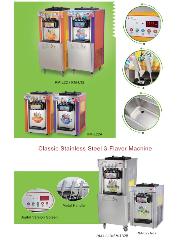 1 Nozzle Single Flavour Table Soft Icecream Ice Cream Maker Automatic Machine For Making Ice Cream Homeuse Rent Catering Store