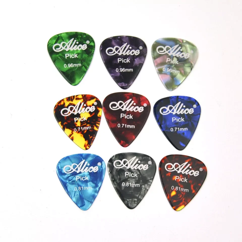 Promotional price 0.46mm /0.71mm /0.96mm /1.2mm 1.5mm AP-ALT Alice Celluloid large triangle guitar pick
