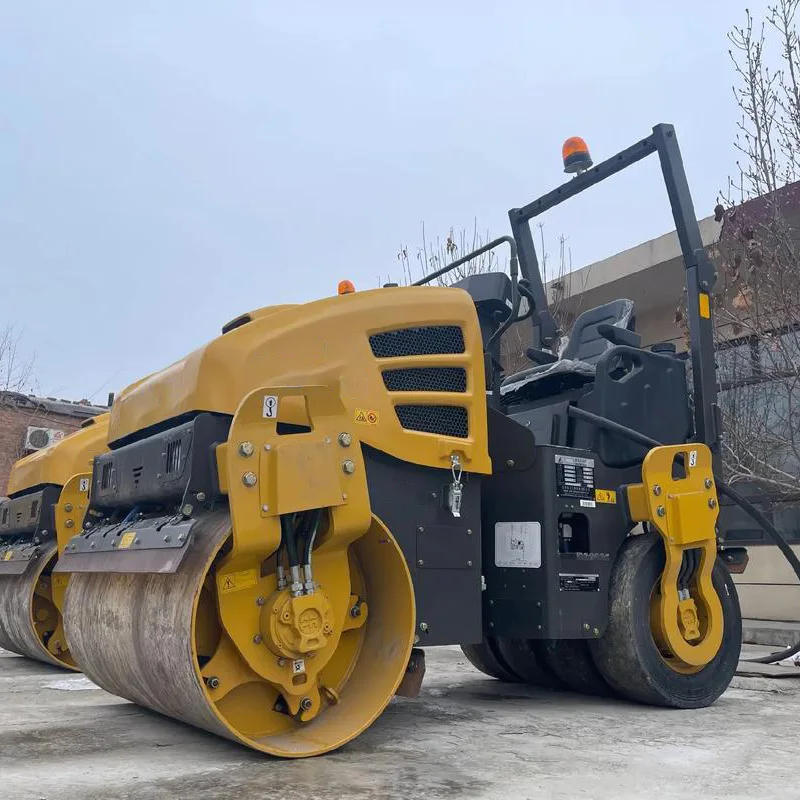 Low Price Vibratory Tire Road Roller with Stable Pump and Motor Performance a Great Helper for Road Construction Road Roller