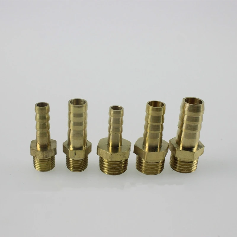 Brass Hose Barb Fitting  Male  Thread to Barbed Ends  Hose Nipple Coupler  Connector  Barbed Fitting
