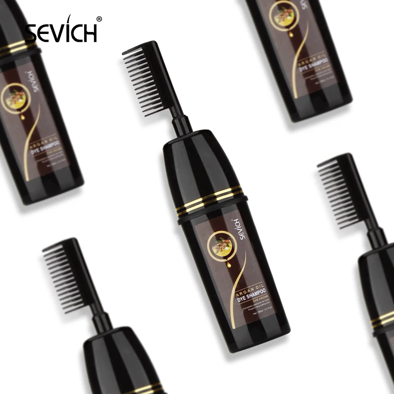 Pure natural organic hair dye shampoo herbal black hair dye shampoo private label