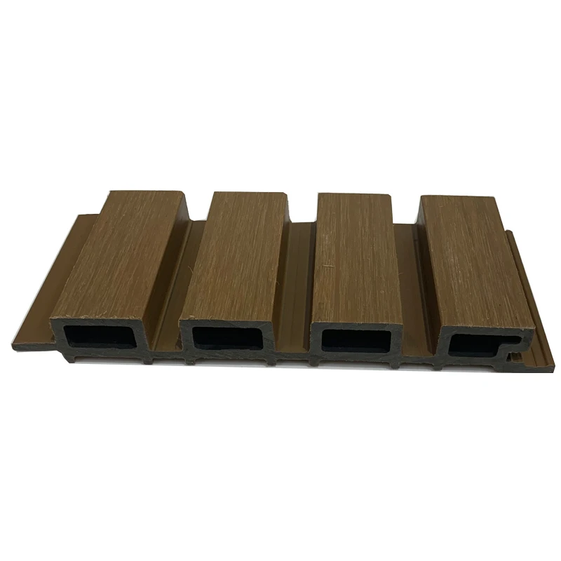 WPC decorative panel co-extruded wood plastic 4-hole wall cladding 3D composite floor low maintenance outdoor floor