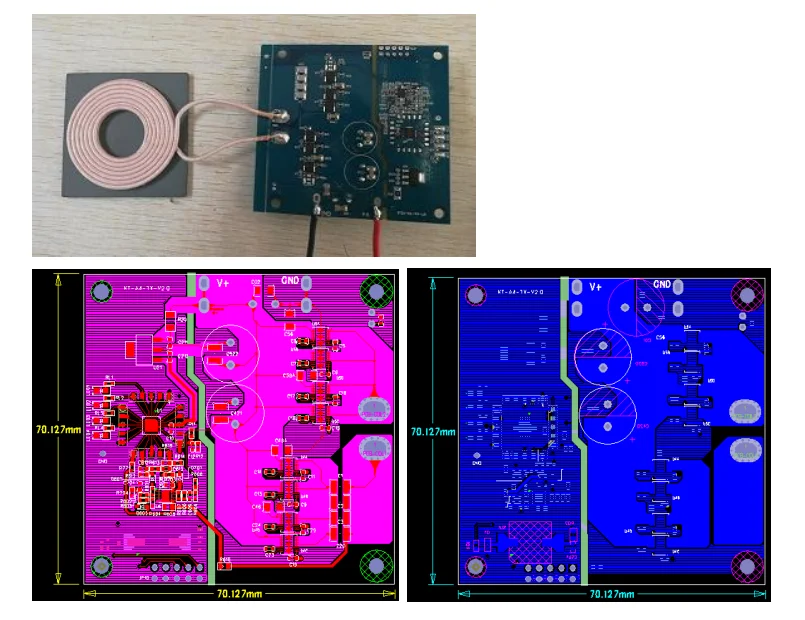 High Power 100W -200W Wireless Transmitter PCBA Circuit Board Wireless Charging Module For Latop Cooker