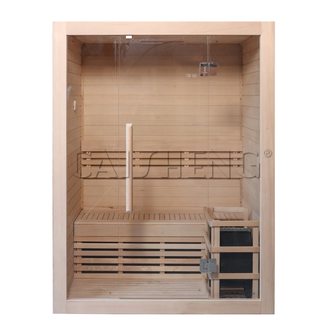 Factory Price 2025 Hot Sale Simple Classic 2 People Hemlock Indoor Sauna with Bluetooth Music Domestic Stove