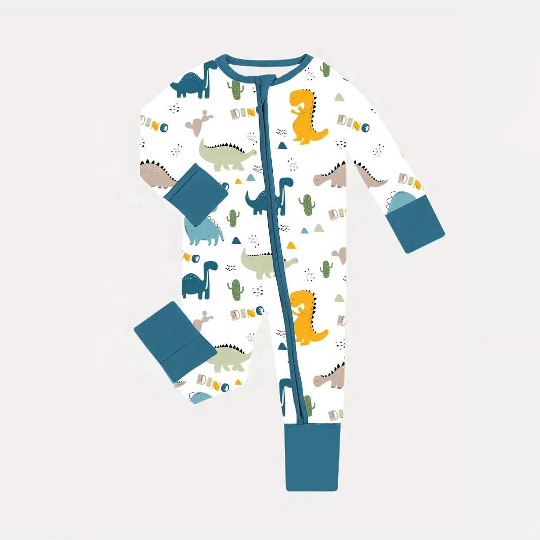 Childish Night Sky Space Stars Planets Crescent Kids Zipper Baby Clothes Zip Romper Newborns