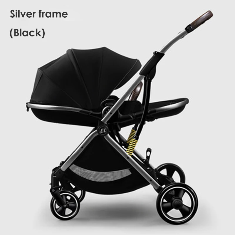 oem custom 360 front wheel stroller baby luxury foldable can sit or lie two-way lightweight folding high landscape baby stroller