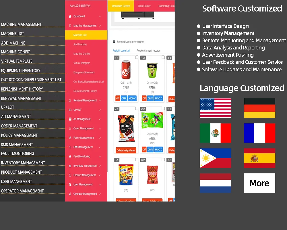 Elevator-Equipped Metal Vending Machine Fragile Items Accepting Credit Cards Tokens Enhanced Safety Features Fresh Produce Wine