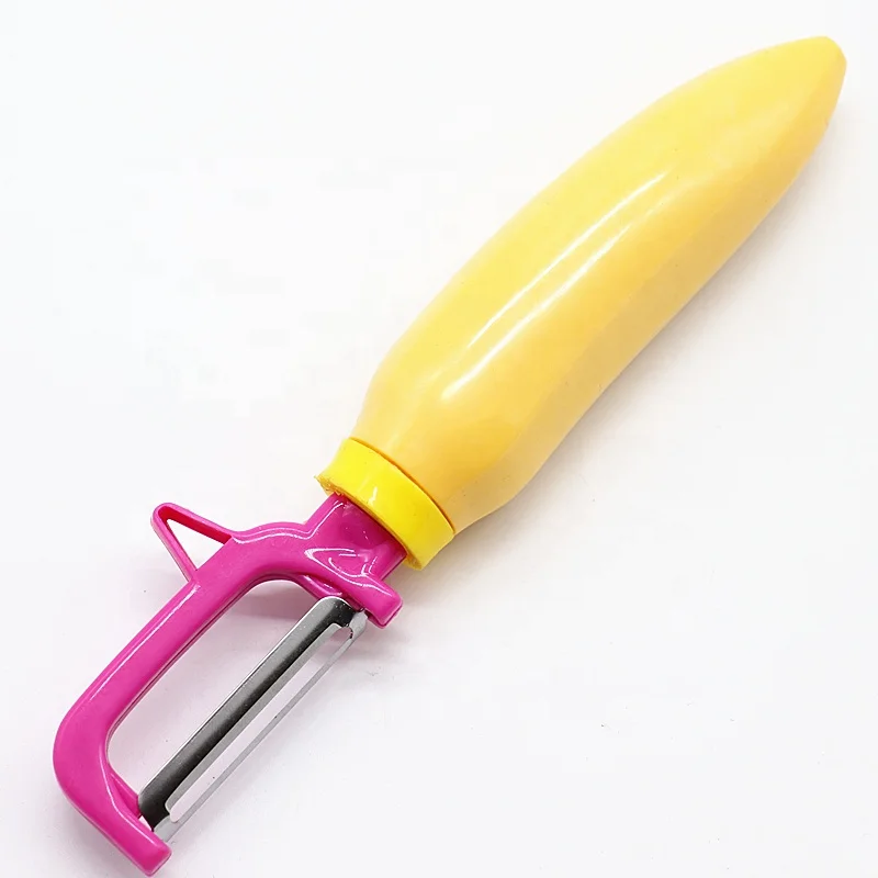 Ergonomic banana shape handle stainless steel multi peeler blade for potato vegetable carrot fruit