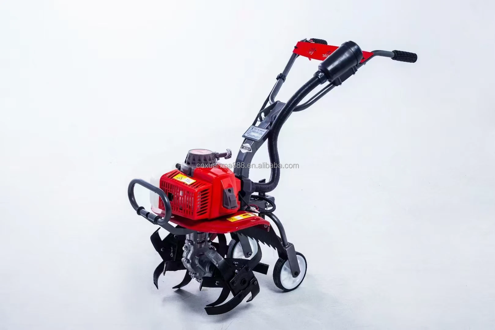48cc Micro-tillator Small Agricultural Gasoline Rotary Tiller Household Hoe Weeding Loosen Soil Open Ditch Plow Field Scarifier