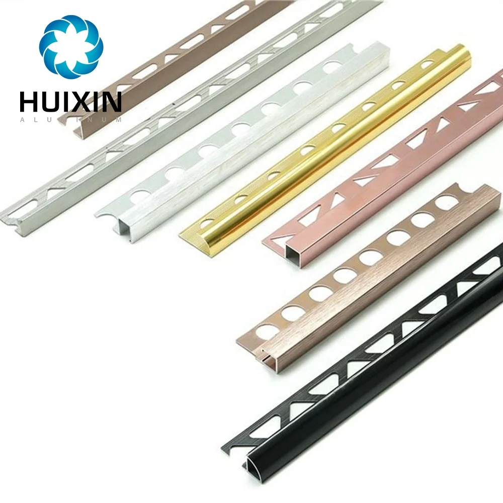 Customized Polished Gold Letter Different Shapes King Aluminium Tiles Corner Trim