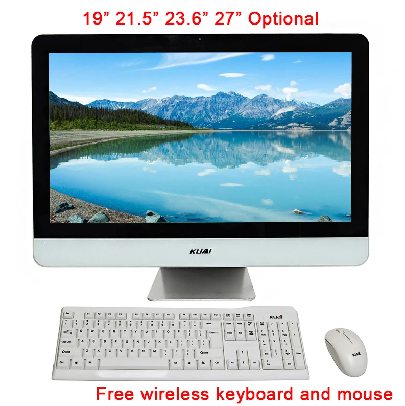 27 inch Core i3 i5 i7 Silver AIO Monoblock For Business Desktop All in One Computer