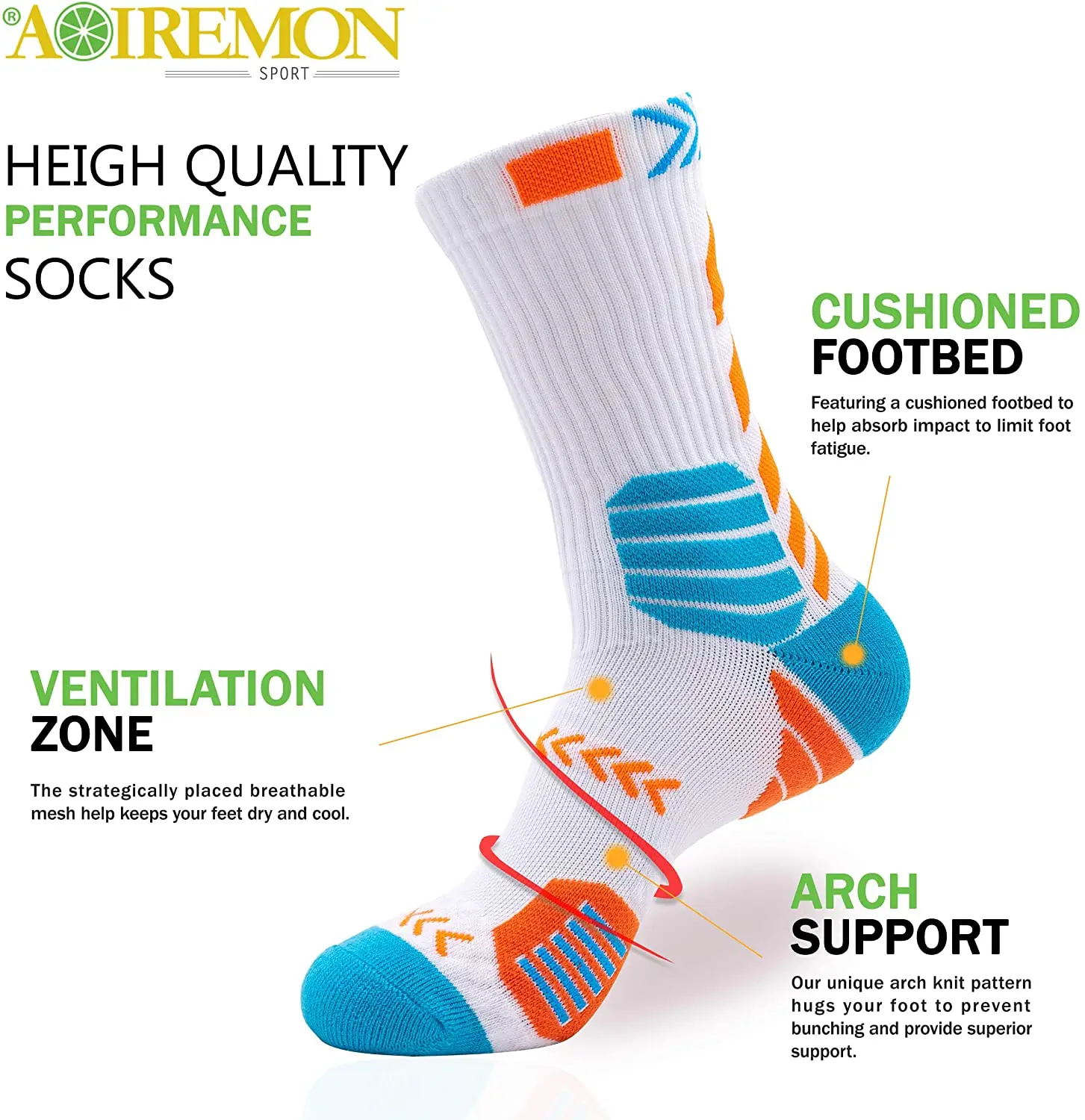 High quality professional basketball socks running sports game training socks sweat-absorbing breathable non-slip football socks