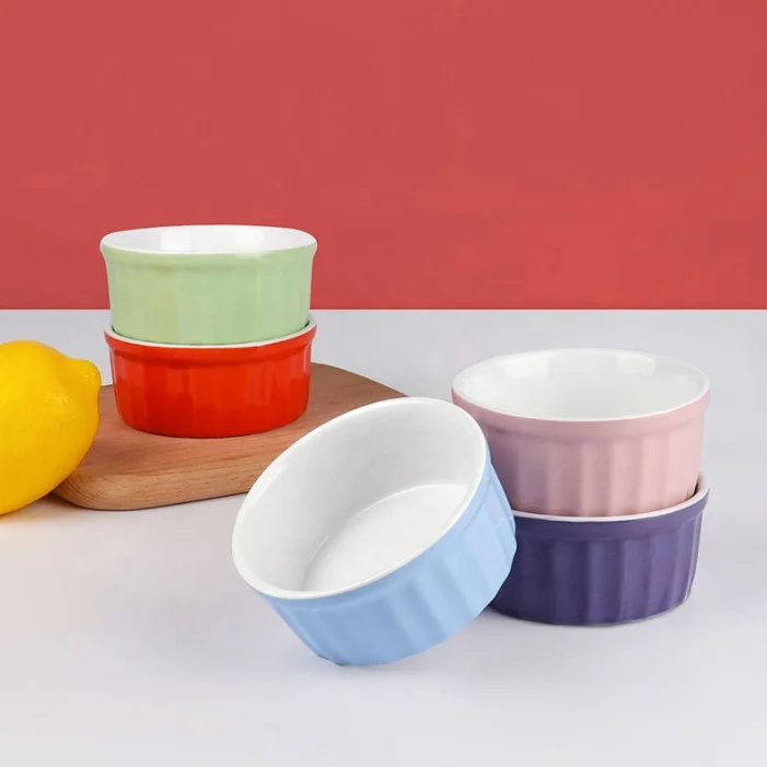 Wholesale Mini Ceramic Bowl Souffle Pudding Dessert Bowls