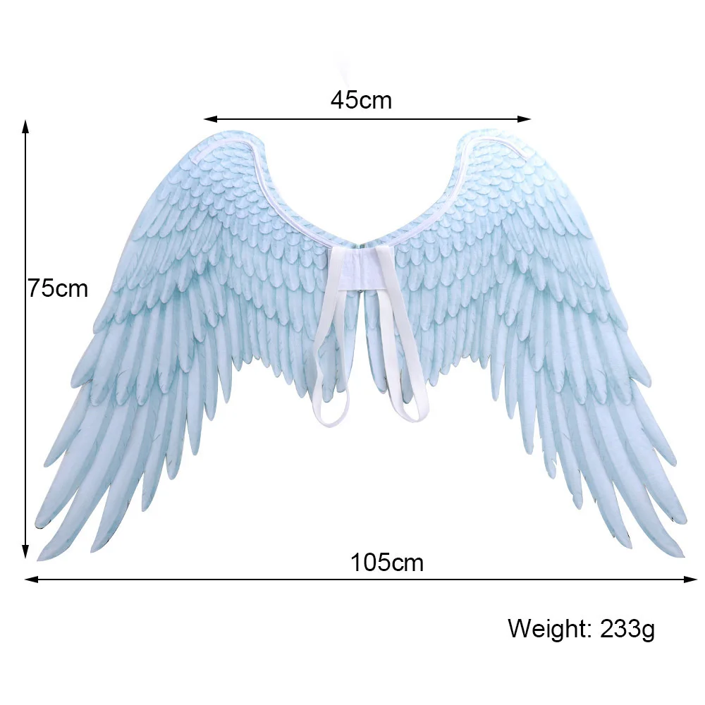 Angel Carnival Halloween Mardigras Oversized Black White Wings Costume Props Cross Border