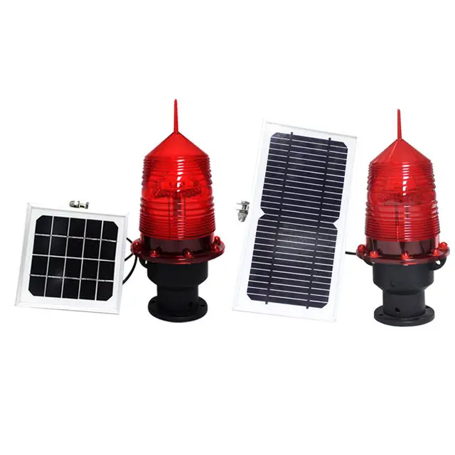 solar power led strobe navigation solar marine buoy lantern waterproof beacon aircraft photo control PC warning light