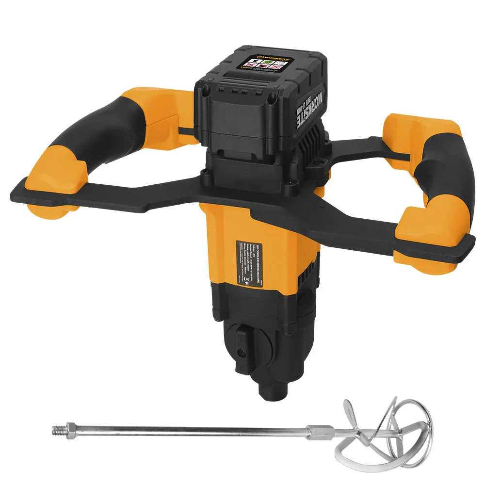 WORKSITE Small Portable Mini Hand Multifunctional Electric Paint Tile Cement Mixer Zinc-Plated Mortar Mixer